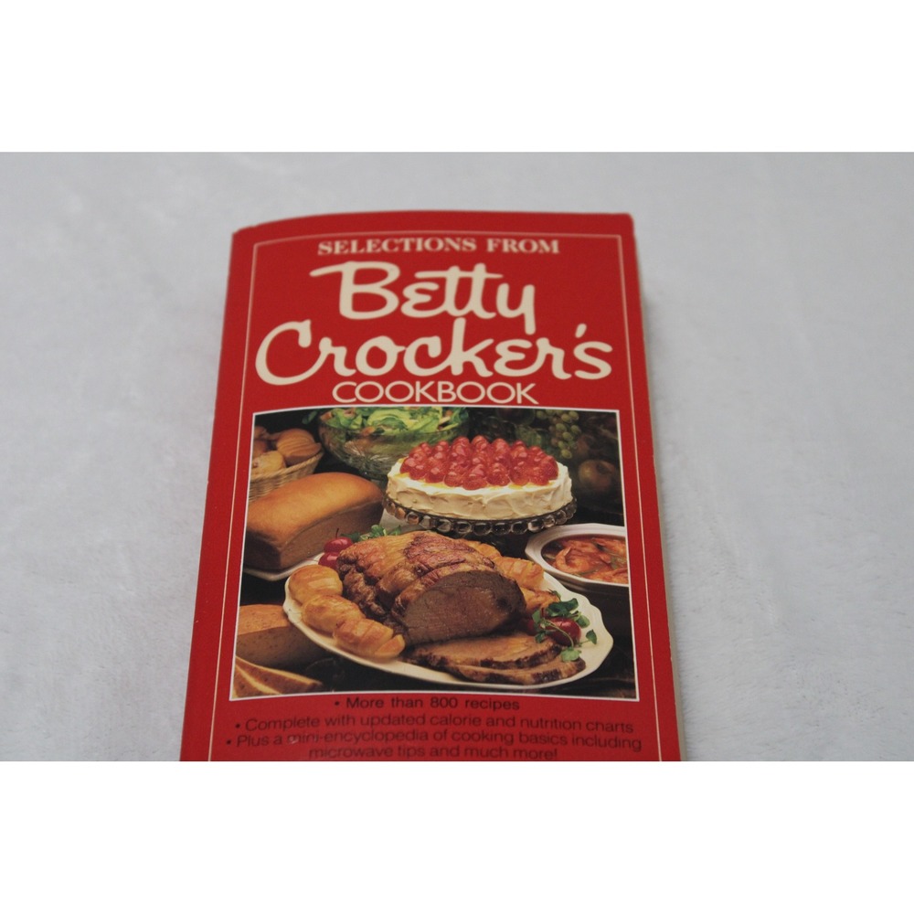 Selections from Betty Crocker's Cookbook Vintage Paperback 800+ Recipes Red